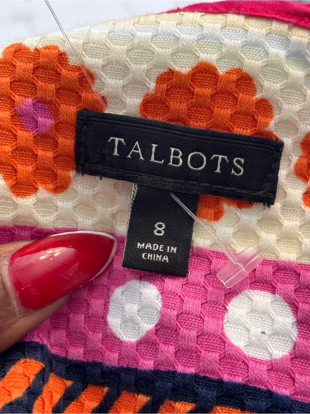 Talbots Multicolor Striped Midi Dress - Pink, Turquoise, Green, Orange - Picture 8 of 9